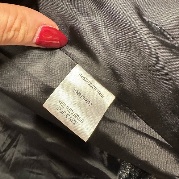 Kate Rosy Soft Elegant Black Textured Blazer - Picture 4 of 6